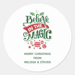 Sticker Rond Le Typographe du Magic Christmas