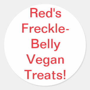 Sticker Rond Le ventre rouge vegan frecule Hankamer Artjunkhaus