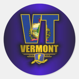 Sticker Rond Le Vermont (VT)