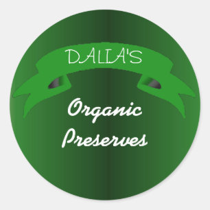 Sticker Rond Le vert préserve l'étiquette de gelée et de