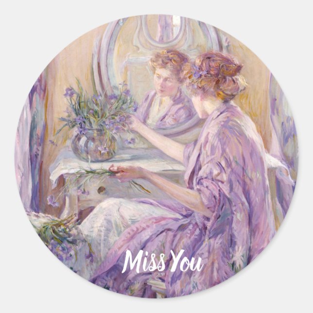 Sticker Rond Le Violet Kimono, Mlle You (Devant)
