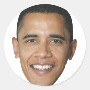 Sticker Rond Le visage de Barack