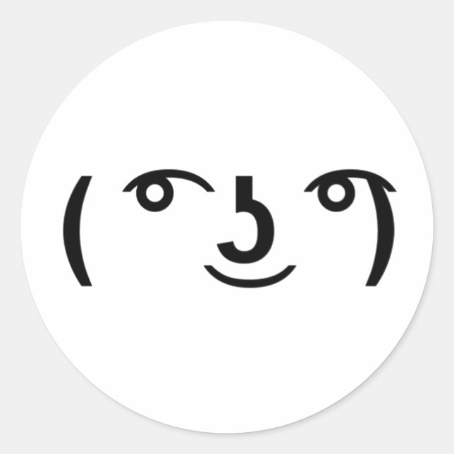 Sticker Rond Le visage de Lenny (Devant)