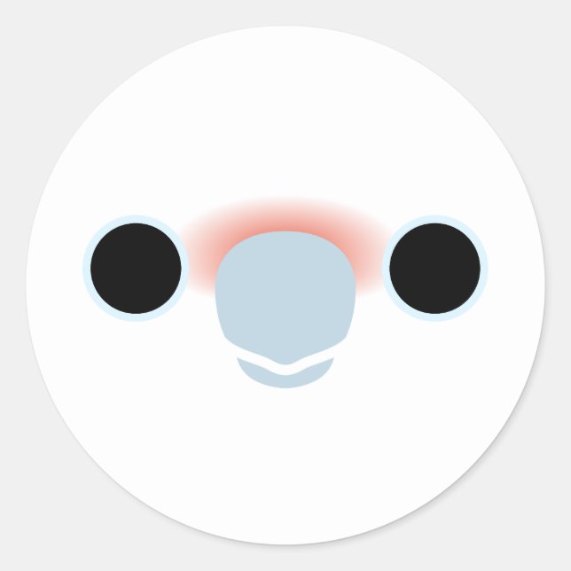 Sticker Rond Le visage du cockatoo de Goffin (Devant)