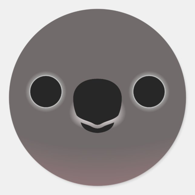 Sticker Rond Le visage du perroquet de Bourke (Devant)