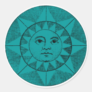 Sticker Rond le visage du soleil