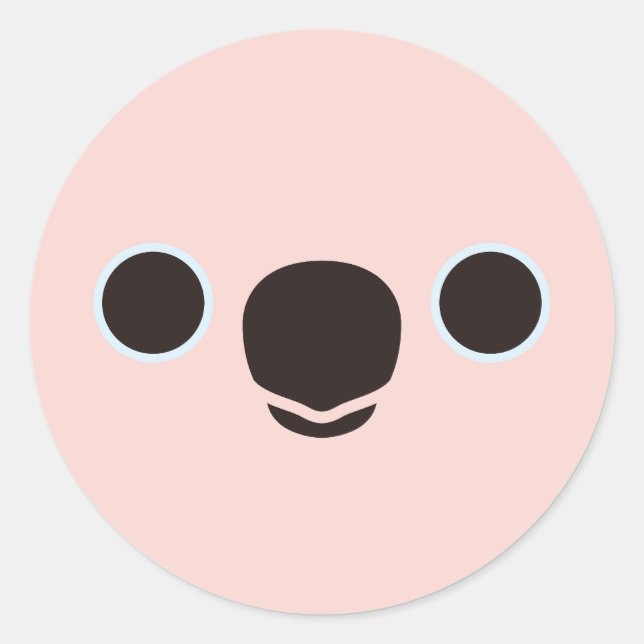 Sticker Rond Le visage d'un Cockatoo Moluccan (Devant)