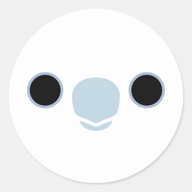 Sticker Rond Le visage d'un cockatoo Solomons (Devant)