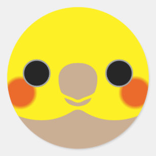 Sticker Rond Le visage d'un cocktail mâle de cannelle