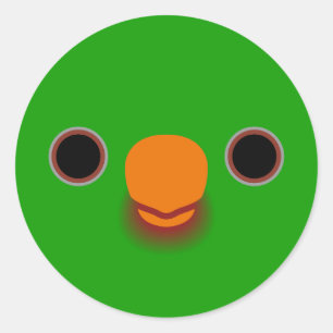 Sticker Rond Le visage d'un lorikeet Palm