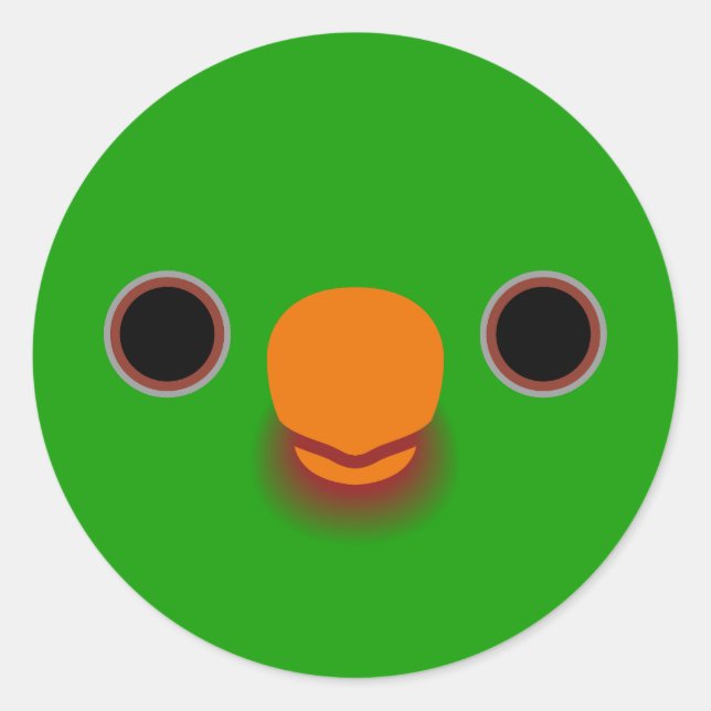 Sticker Rond Le visage d'un lorikeet Palm (Devant)