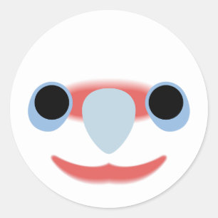 Sticker Rond Le visage d'une corelle à long bec