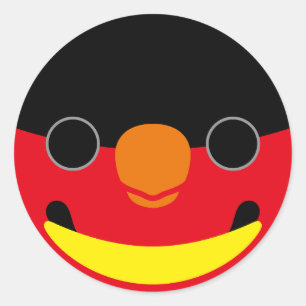 Sticker Rond Le visage d'une gloire à lit jaune