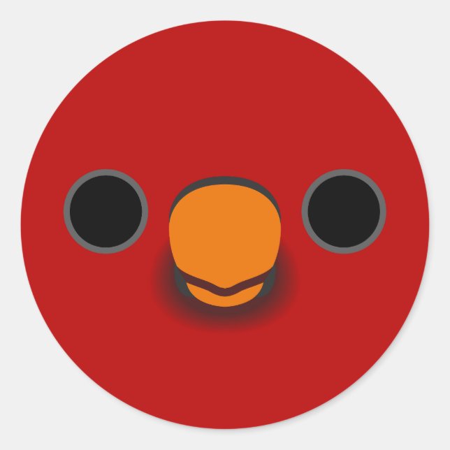 Sticker Rond Le visage d'une gloire cardinale (Devant)