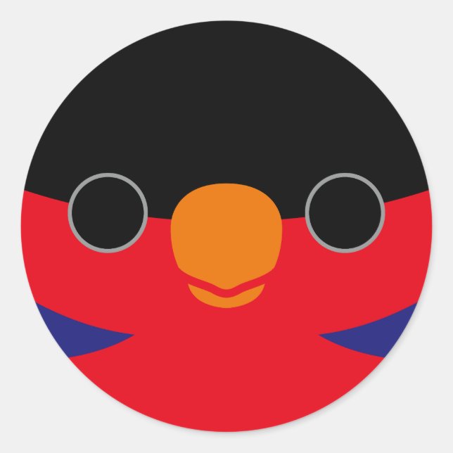 Sticker Rond Le visage d'une gloire noire (Devant)