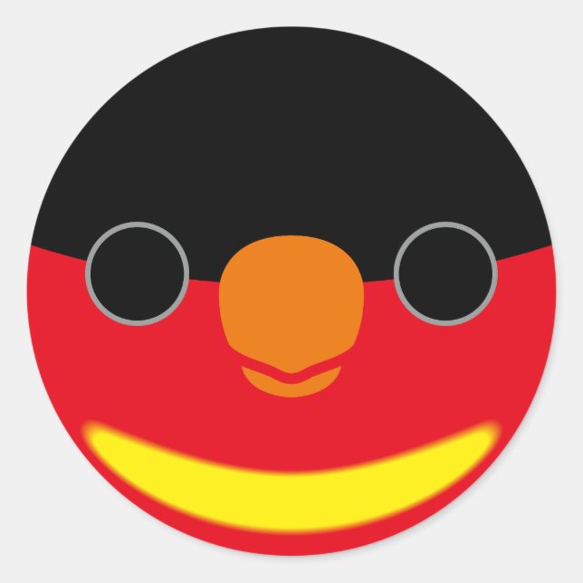Sticker Rond Le visage d'une sainte pourpre (Devant)