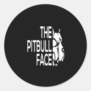 Sticker Rond Le visage Pitbull