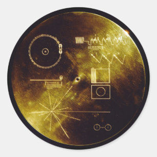 Sticker Rond Le Voyager Golden Record