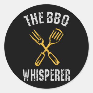Sticker Rond Le Whisperer du barbecue