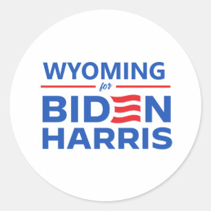 Sticker Rond Le Wyoming de Biden Harris