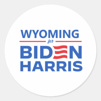 Sticker Rond Le Wyoming de Biden Harris