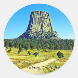 Sticker Rond Le Wyoming, la Tour du Diable