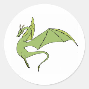 Sticker Rond Le Wyrm (vert)