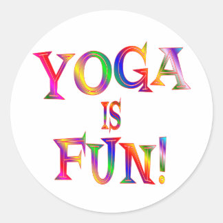 Sticker Rond Le yoga est amusant
