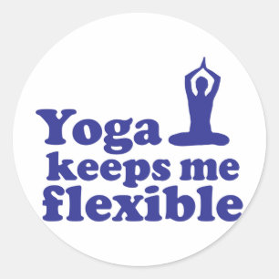 Sticker Rond Le yoga me maintient flexible