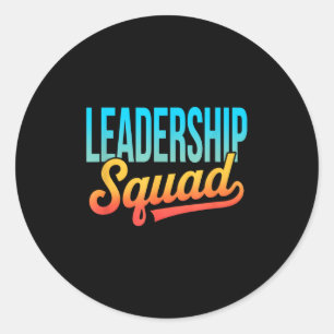Sticker Rond Leadership Équipe Chef Motivation de gestion