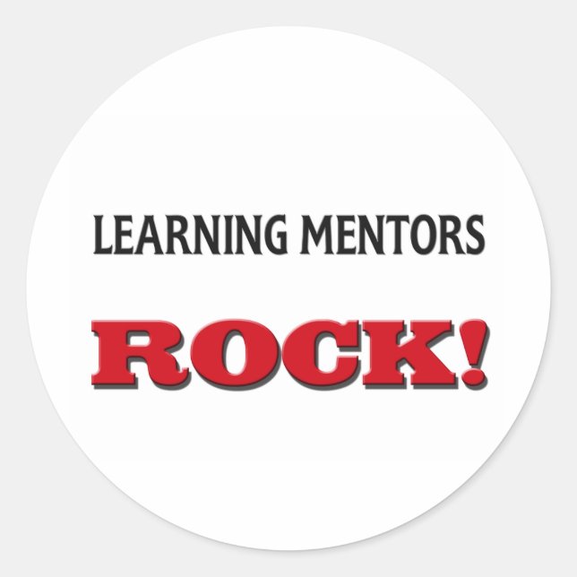 Sticker Rond Learning Mentors Rock (Devant)