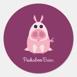 Sticker Rond Leary le cochon