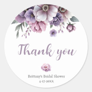 Sticker Rond L'eau de lavande aquarelle florale pour la douche