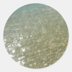 Sticker Rond L'eau sur la plage I Photographie Abstraite de la 