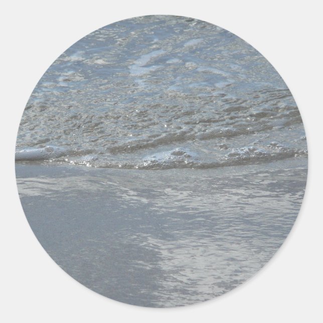 Sticker Rond L'eau sur la plage Photographie Abstraite (Devant)