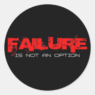 Sticker Rond L'échec n'est pas une option