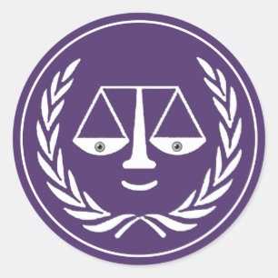 Sticker Rond L'échelle des avocats de la justice
