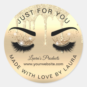 Sticker Rond lécher or lashes couronne lashes de maquillage de