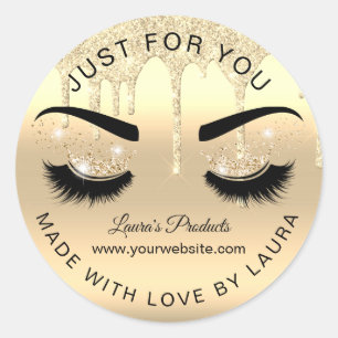 Sticker Rond lécher or lashes couronne lashes de maquillage de 
