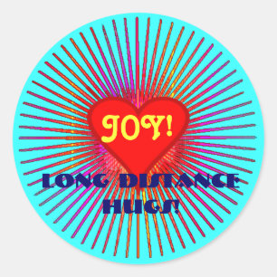 Sticker Rond L'éclat de joie étreint Stickersq