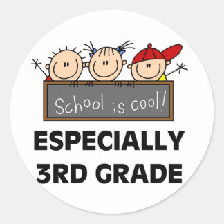 Sticker Rond L'école de 3e année est Cool