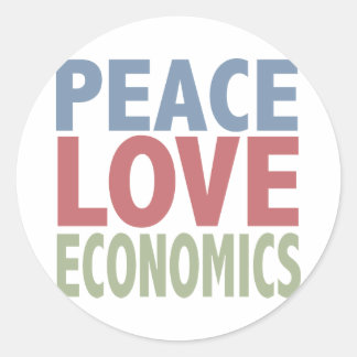 Sticker Rond L'économie de l'amour pour la paix