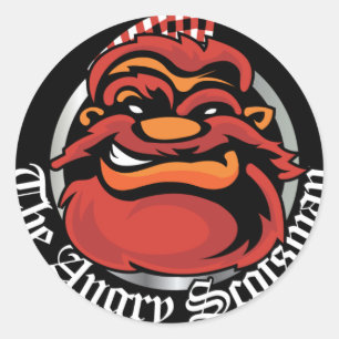 Sticker Rond L'écossais en colère