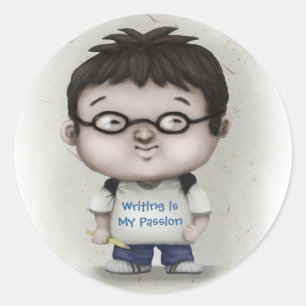 Sticker Rond L'écriture est ma passion