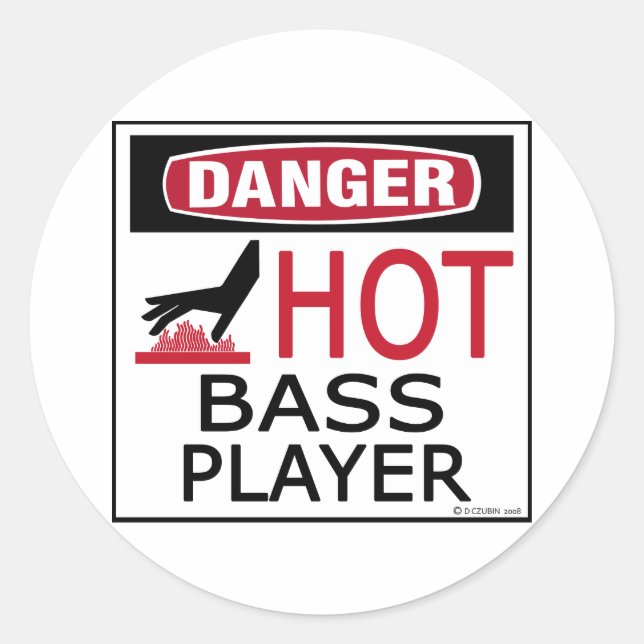 Sticker Rond Lecteur Bass Hot (Devant)