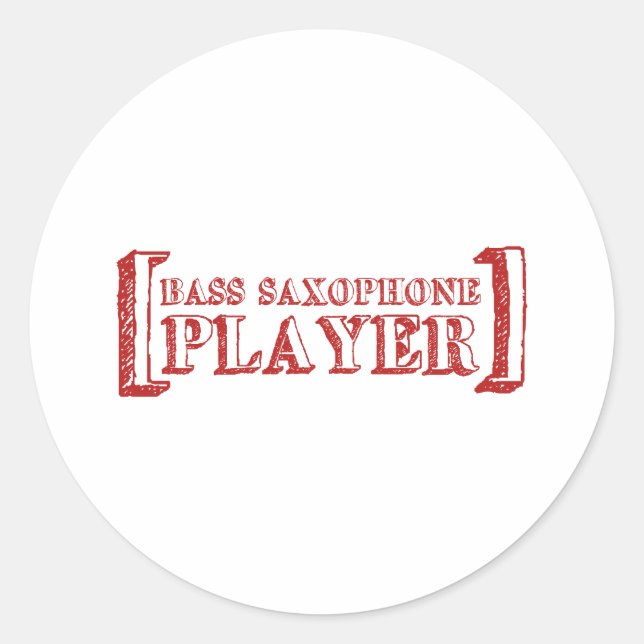 Sticker Rond Lecteur Bass Saxophone (Devant)