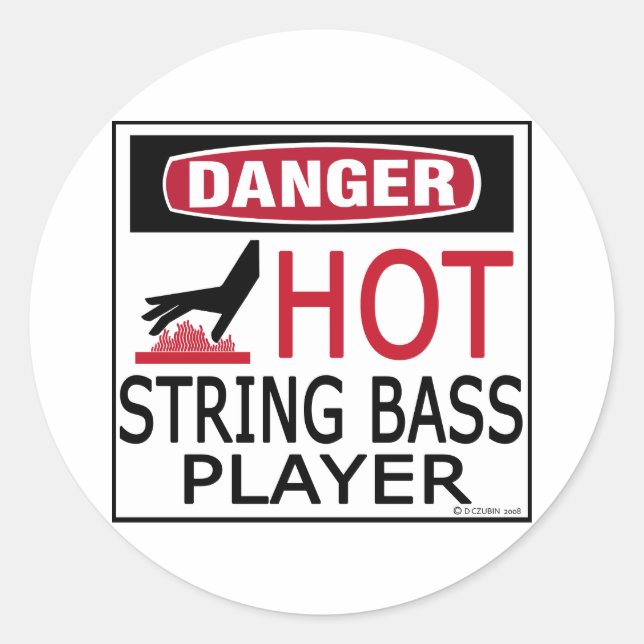 Sticker Rond Lecteur de basse chaîne à chaud (Devant)
