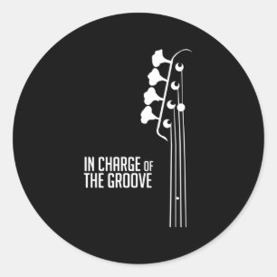 Sticker Rond Lecteur de basse en charge du Groove