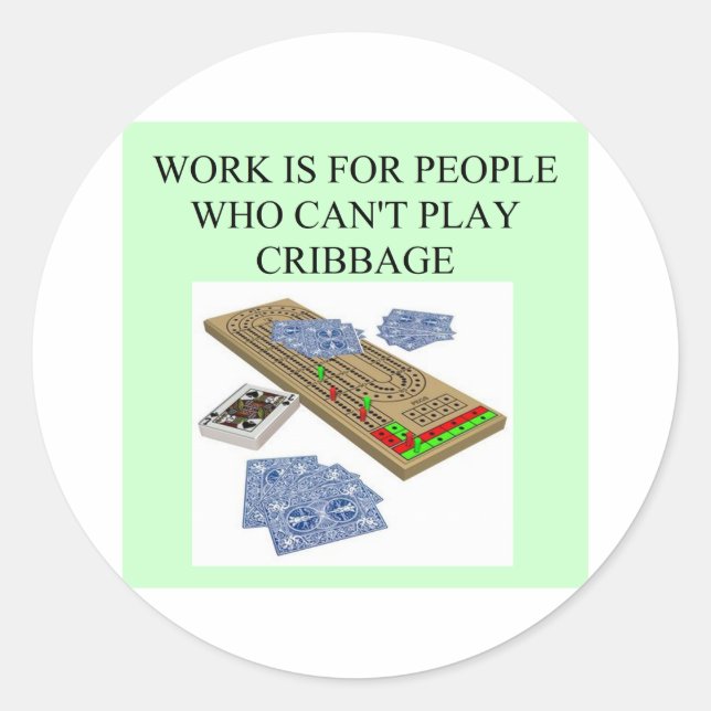 Sticker Rond lecteur de cribbage (Devant)