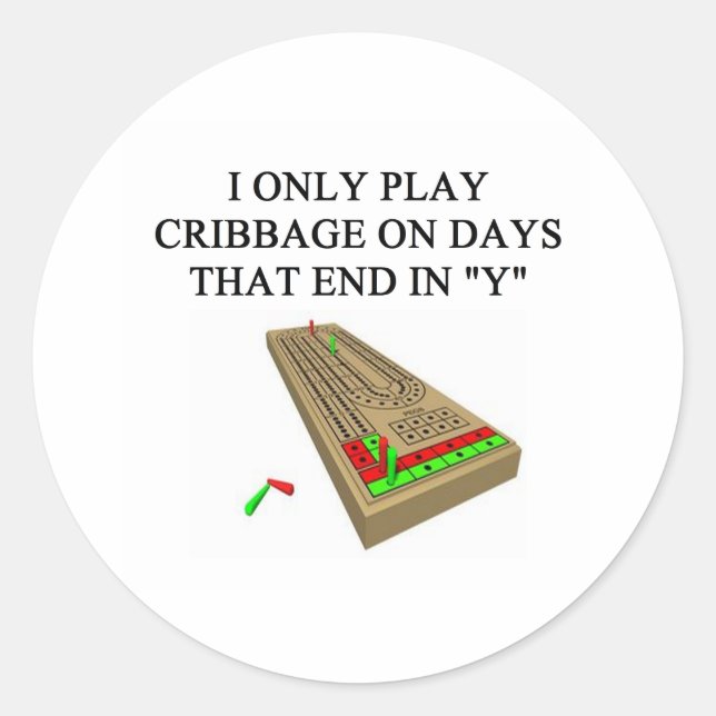 Sticker Rond lecteur de cribbage (Devant)